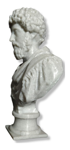 Imagen 3 de 10 de Figura Busto Emperador Marco Aurelio 3d Pintado Marmol