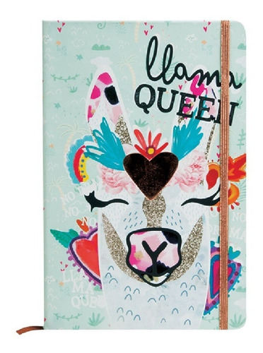 Cuaderno Llama C/elástico 14x21cm 96h Rayado T/engomada 