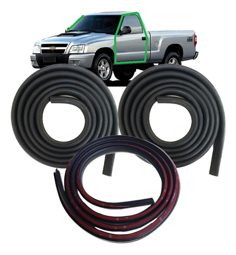 Kit Borrachas 2 Portas E Pingadeiras S10 Blazer 2001 A 2011