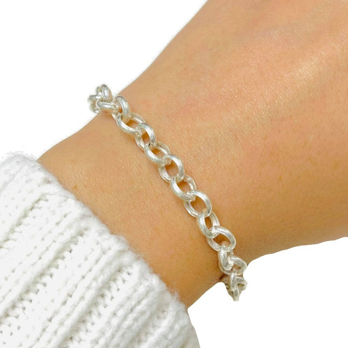 Pulsera Rolo N° 1 - 7mm Plata 925 18cm Ideal Mujer Ps 005-1
