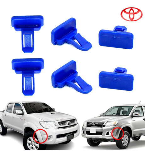 Clips Extension Buches Parachoque Delantero Toyota Hilux Kit