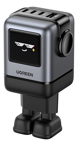 Carregador Usb C/a Ugreen Robot Uno Máx. 100w Preto