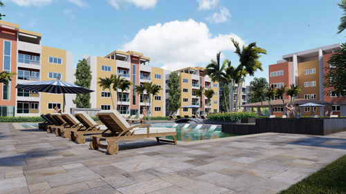 Imagen 11 de 15 de Apartamentos 3hab Listos 2025 C/areas Social, Piscina, Parque Infantil, Cancha Deportiva Y Jardines En Veron - Punta Cana