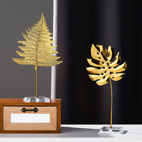 2 Decoración Elegante Con Hojas De Metal Para Un 2 Piezas