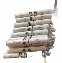 Comprar 50 Burbujeros De Tubito Con Etiqueta Personalizada Y Listón