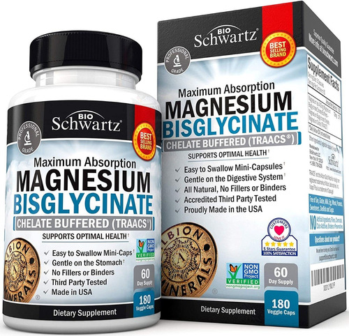 Bioschwartz Bisglicinato Magnesio Salud Del Cuerpo Entero