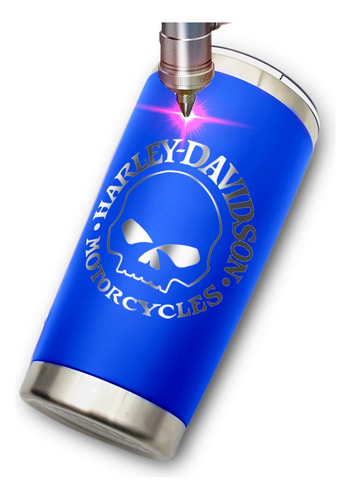 Termo Yite Azul Harley Davidson Motorcycles Calavera