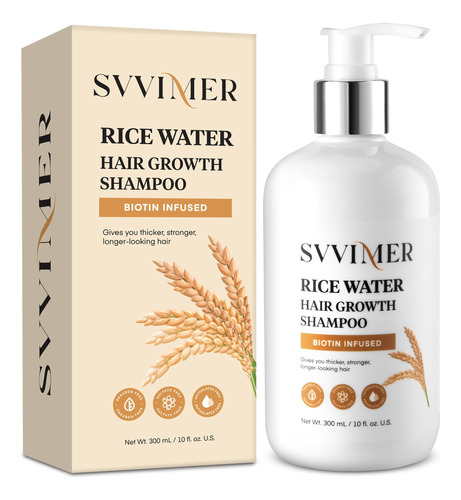 Champú Para El Crecimiento Del Cabello Svvimer Biotin Rice W