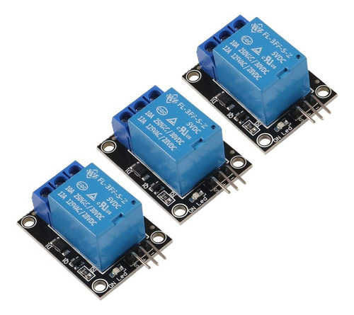 Módulo De Escudo De Relé De 1 Canal, 3pcs Dc 5v Indicador Le