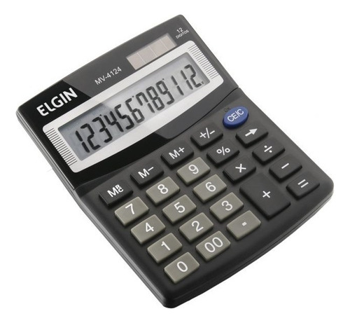 Calculadora De Mesa 12 Dig Comercial Mv 4124 Preto Elgin
