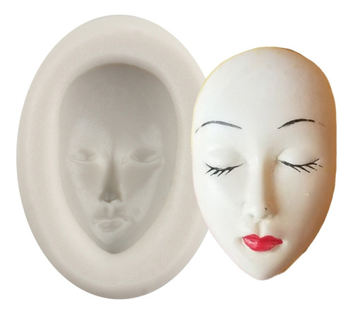 1pcs Molde De Silicon Rostro Humano Fondant Chocolate Resina