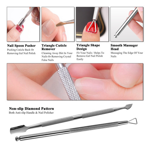 Set De Manicura Pusher Skin Dead Spoon Cuticle.scraper Nail