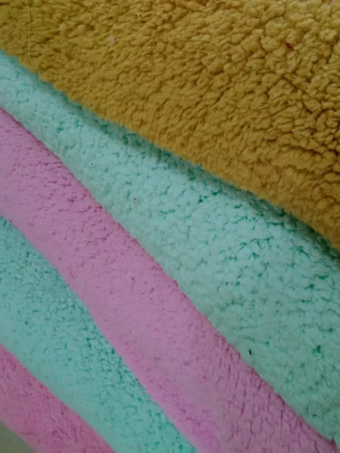 Tela Por Metros Termica Piel De Ovejo Cobijas Abrigos Beige