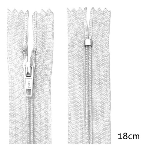 Ziper Fixo Fino Com Nylon N°3 Luli Com 18cm Pacote Com 100u