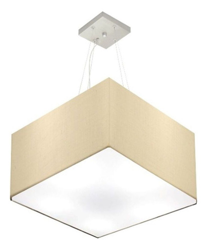 Lustre Pendente Quadrado Vivare Md-4075 Cúpula Tec 50x50cm 110v/220v