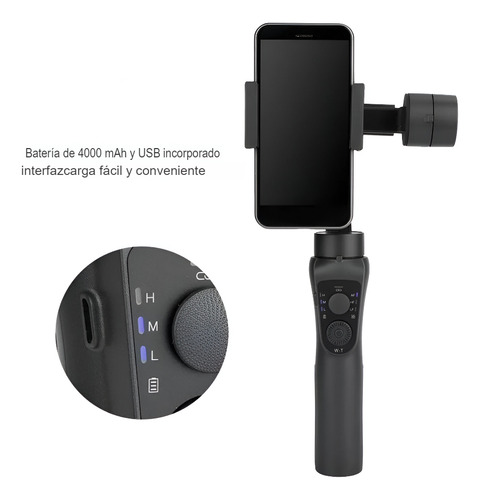 Estabilizador Gimbal S5b Pro + Modulo De Ai , Cardán De 3 Ejes Para Smartphone, Color Negro - Captura Videos Suaves Y Profesionales Con Bluetooth Ai Track Y Trípode