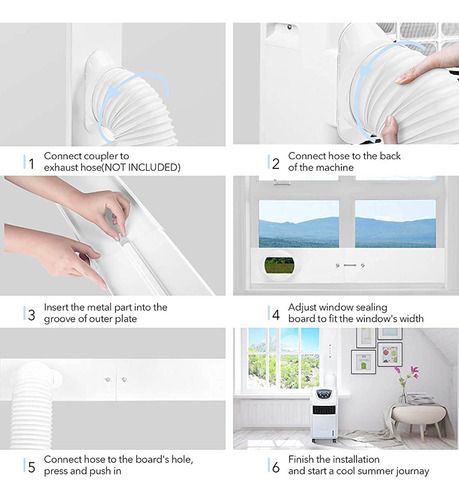 Kit De Aire Acondicionado Para Ventanas, Ventilación, Pvc, F