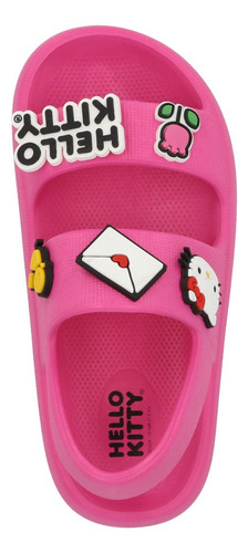 Sandalia Pv06083 Ligera De Piso Hello Kitty Gato Rosa Broche
