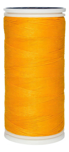 Caja 12 Pzas Hilo Coats Poliéster Liso 3 Cabos Fibra Corta Color T6980-0121 Mandarina
