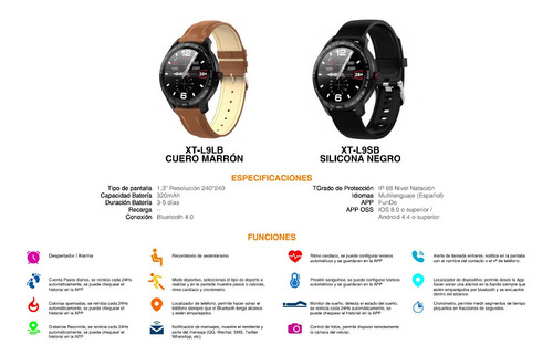 Smart Watch Reloj Inteligente X Time iPhone Android