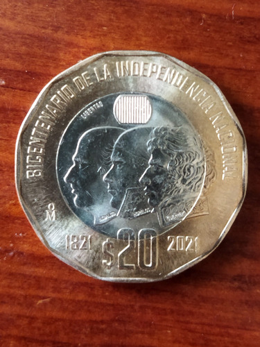 Moneda 20 Pesos Conmemorativa Bicentenario 