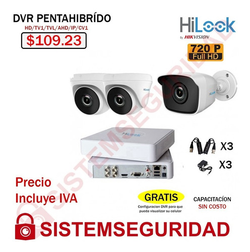 Imagen 3 de 10 de Kit 2 6 8 16 Camaras Seguridad Cctv Hd 720p 1080p Hilook
