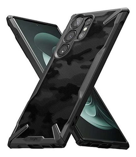 Funda Para Samsung S23 Ultra Ringke Fusion-x Negro Camo