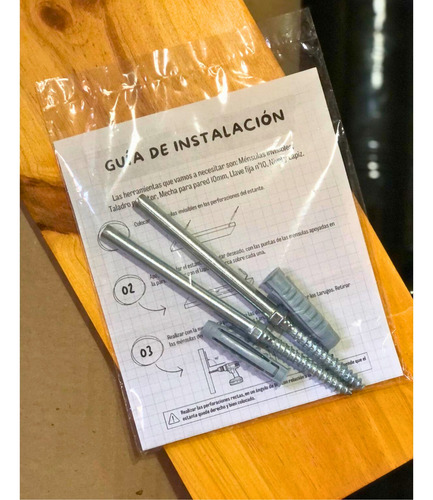 Estante Flotante Repisa Curvo Combo Kit X2 Minimalista Natural