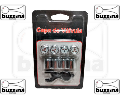 1 Capa Válvula 414 Mitsubishi Cromado Bico Antifurto Pneu