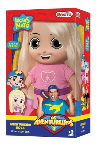 Nova Boneca Jessi Aventureira Rosa Com 14 Frases Luccas Neto