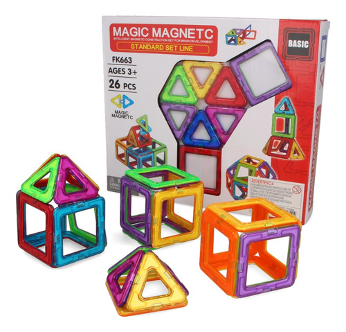 Juego Magnético Imanes Encastrables 26 Piezas-construccion