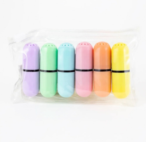 Resaltador Highlighter Marcador Color Fish Pasteles Set X 6