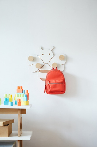 Perchero De Pared Abejita Infantil Escandinavo Nordico