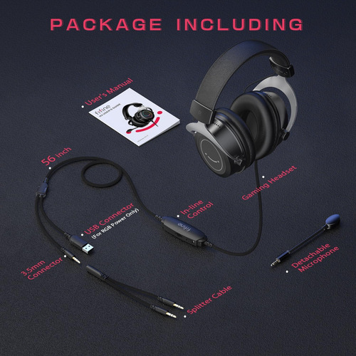 Auriculares Para Juegos Fifine Con Micrófono Desmontable,...