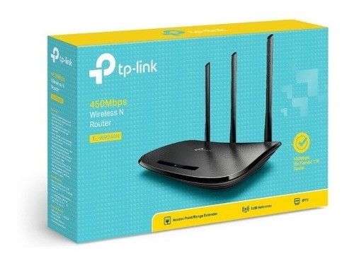 Imagen 2 de 2 de Router Wifi Tp-link Tl-wr940n Norma N 450mbps Antena De 5dbi
