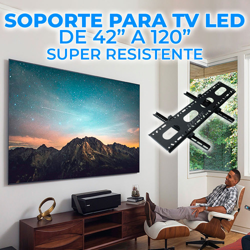 Soporte De Tv Ajuste De Ángulo 42-120 Diseño Resistente