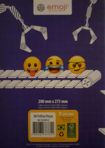 Imagem 3 de 6 de Kit Caderno Emoji E Estojo Chiquititas