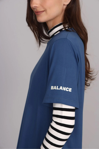 Remera Mujer Manga Corta Cuello Redondo Selena Yagmour Azul Marino M Liso