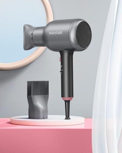 Secador De Pelo Iónico Wavytalk Con Difusor Para Cabello Riz