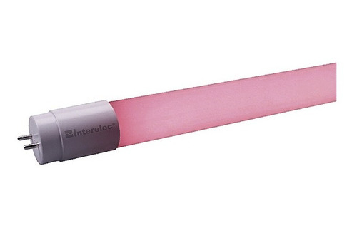 Tubo Led 18w 120cm Carnicería Grolux Color Rosa Interelec X6