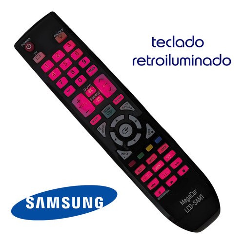 Control Remoto Para Tv Samsung Con Teclado Iluminado
