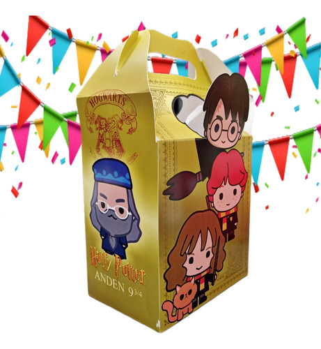 Harry Potter Fiesta Caja Dulcera Tridimensional 30 Niños 