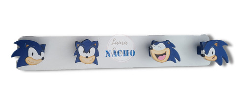 Perchero Infantil En Madera.sonic Diseños Personalizados 