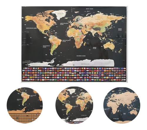 Banderas modelo Scraping Map, 80 x 60 cm
