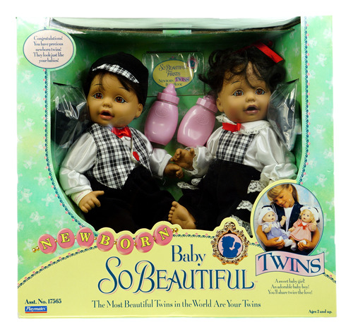 Playmates Newborn Baby So Beautiful Twins Dolls 1996 Edition