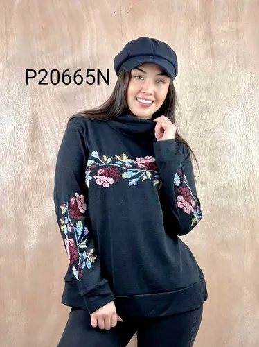 Poleras outlet bordadas mujer