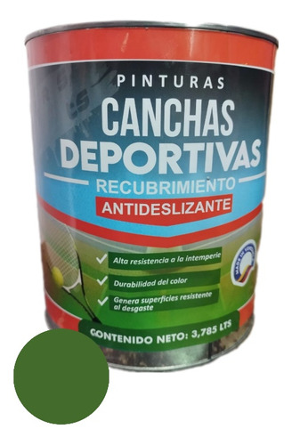 Pintura Para Cancha Deportiva Color Verde. Galón