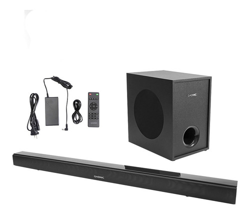 Barra De Sonido Gadnic 120w Bluetooth Usb Sub Woofer Mp3 Aux Color Negro