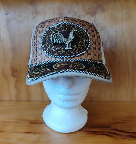 Gorra Vaquera Cachucha Charra Grabado Exótico Gallo