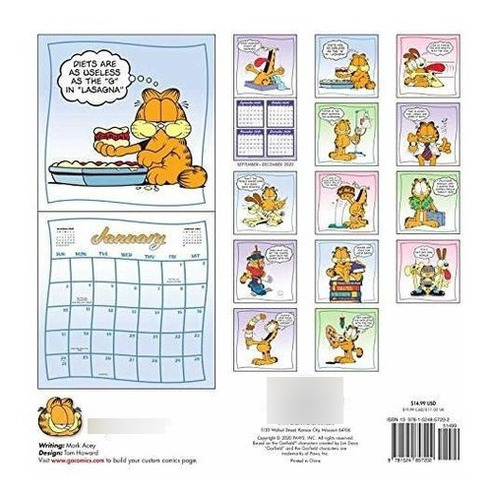 Garfield 2021 Wall Calendar Idle Thoughts - Davis,.., De Davis, Jim. Editorial Andrews Mcmeel Publishing En Inglés